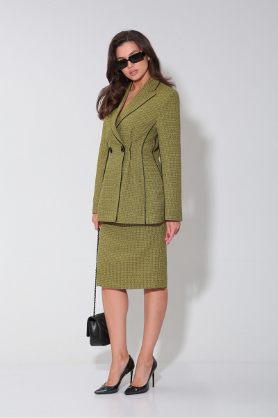 Демисезонный жакет и юбка-карандаш из рогожки DOGGI 1643 - фото 1