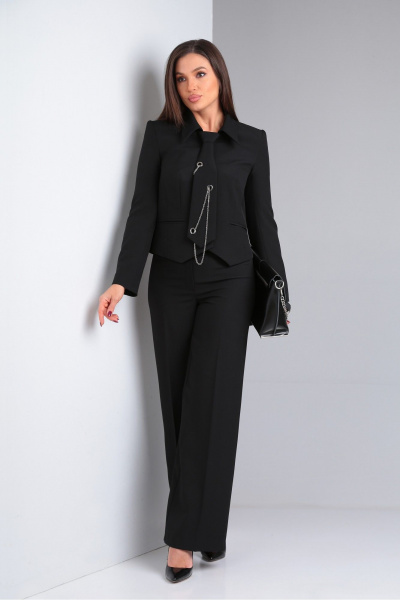Деловой классический костюм жакет и брюки прямого кроя DOGGI 2923 - фото 1