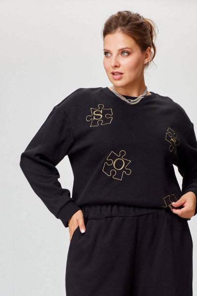 Повседневный спорт-костюм из трикотажа с высокой посадкой SOVA 11213 - фото 11