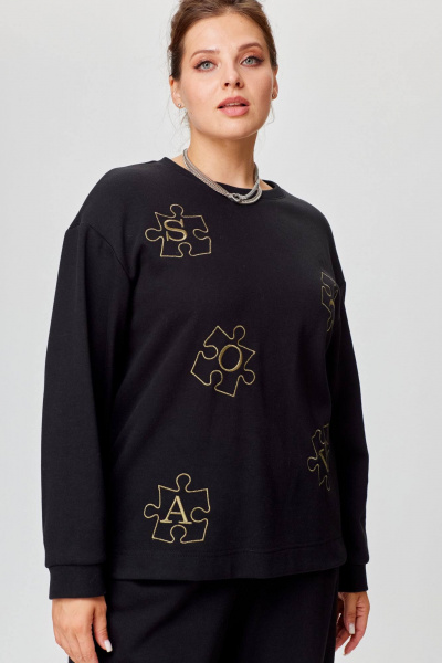 Повседневный спорт-костюм из трикотажа с высокой посадкой SOVA 11213 - фото 8