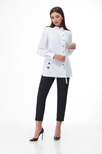 Блуза БелЭкспози 1363 белый - фото 4