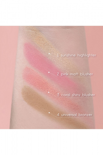 Круглогодичный набор румян, хайлайтера и бронзера Relouis Paradiso RELOUIS Sun - фото 3