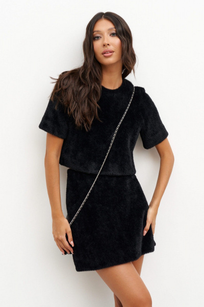 Круглогодичная юбка прямого кроя из мягкого полотна ANNETE A1269 - фото 4