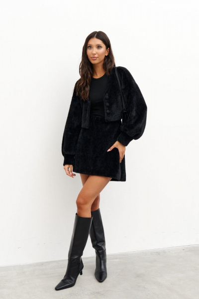 Круглогодичная юбка прямого кроя из мягкого полотна ANNETE A1269 - фото 3