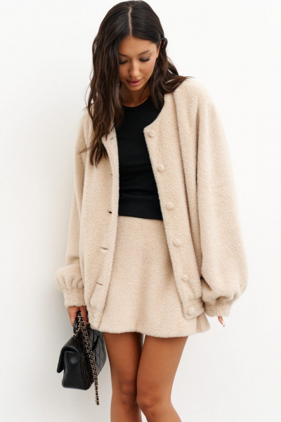 Юбка прямая из текстиля на резинке ANNETE A1269/1 - фото 4