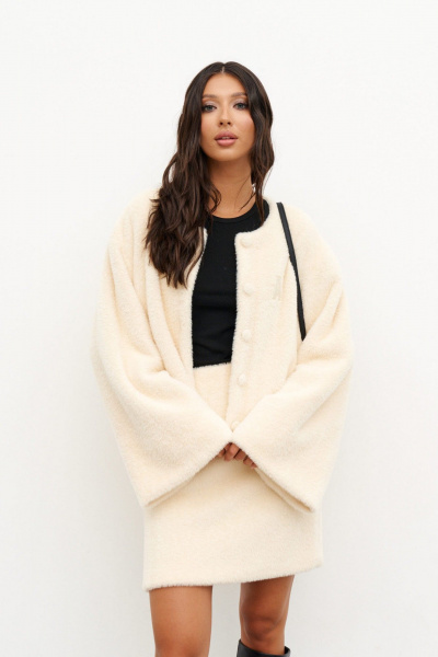 Юбка прямая из текстиля на резинке, 45 см ANNETE A1270 - фото 2