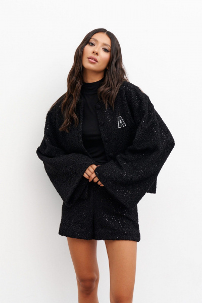 Шорты из текстиля с пайетками и резинкой ANNETE A1311 - фото 2