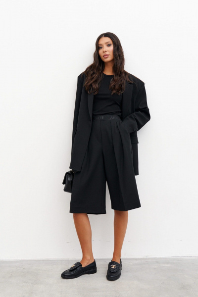 Шорты-бермуды из ткани с стрелками и карманами ANNETE A1312 - фото 3