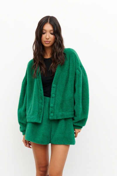 Классический кардиган свободного кроя из мягкого текстиля ANNETE A5304 - фото 2