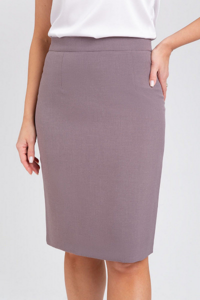 Классическая юбка-карандаш из костюмного полотна IVARI 509 какао - фото 4