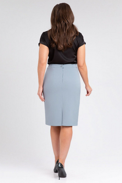 Юбка-карандаш с высокой талией и шлицей IVARI 509 серый - фото 3