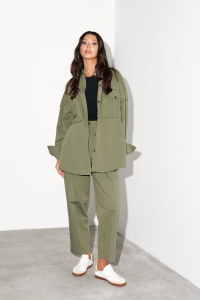 Рубашка прямого кроя из текстиля с крупными карманами ANNETE A950 - фото 1