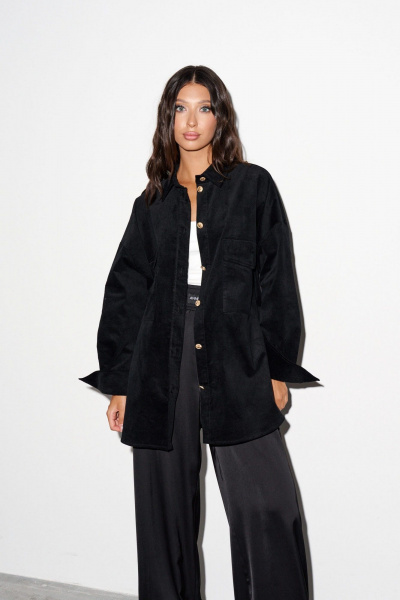 Рубашка замшевая свободного кроя с карманами для повседневных луков ANNETE A973 - фото 6
