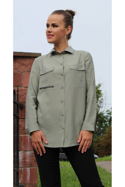 Блуза Arisha 2024 оливковый - фото 1