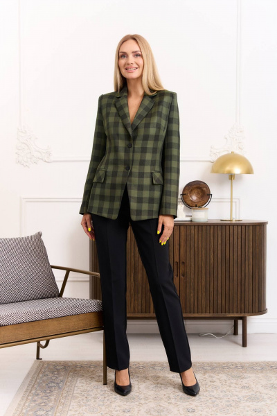 Костюм из жакета и брюк с зауженной линией для деловых образов Azzara 926Х - фото 3
