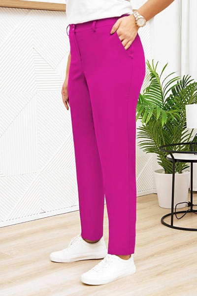 Деловой костюм брюки и жакет яркого цвета Gold Style 2651 фуксия - фото 7