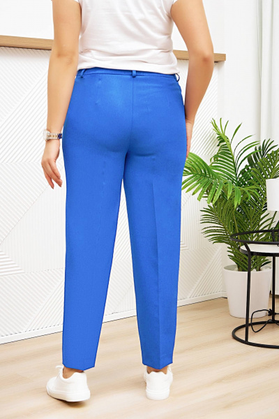 Брючный костюм жакет и топ с контрастом Gold Style 2651 светлый_электрик - фото 11