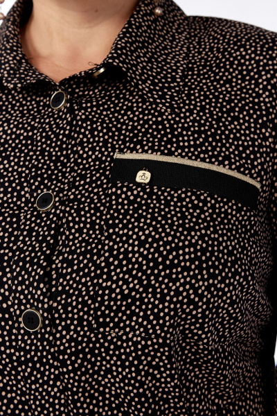 Черный платье А-силуэта из плотной ткани с поясом Jurimex 3172 - фото 6