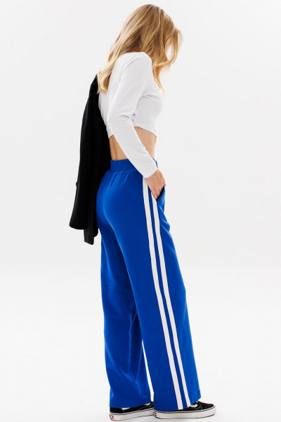 Брюки с лампасами из хлопка для активного образа GO f2010L/19-02.170-176 василек - фото 3