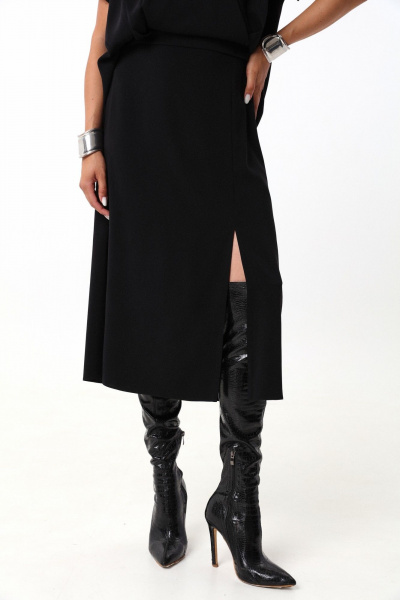 Костюм 2-ка из блузы и юбки с регулируемым соединением для платьев LM М94 черный - фото 13