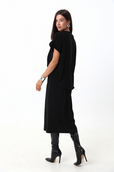 Костюм 2-ка из блузы и юбки с регулируемым соединением для платьев LM М94 черный - фото 3