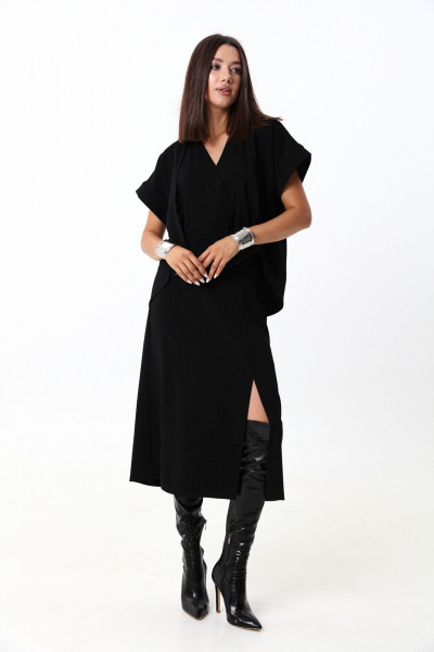 Костюм 2-ка из блузы и юбки с регулируемым соединением для платьев LM М94 черный - фото 1