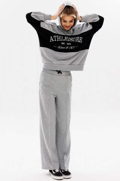 Костюм из брюк и худи с классической посадкой и стрелками GO F3072/50-04. 164-170 - фото 3