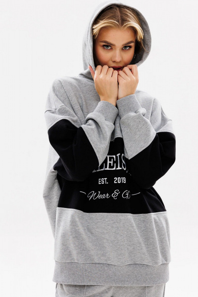 Брюки и худи с контрастной вышивкой и удобным поясом GO F3072/50-04. 170-176 - фото 2