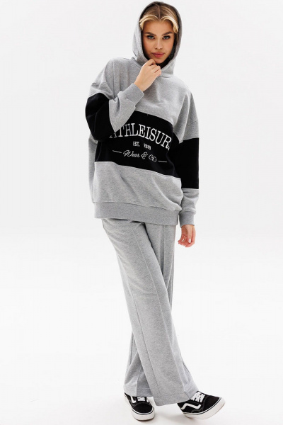 Брюки и худи с контрастной вышивкой и удобным поясом GO F3072/50-04. 170-176 - фото 1