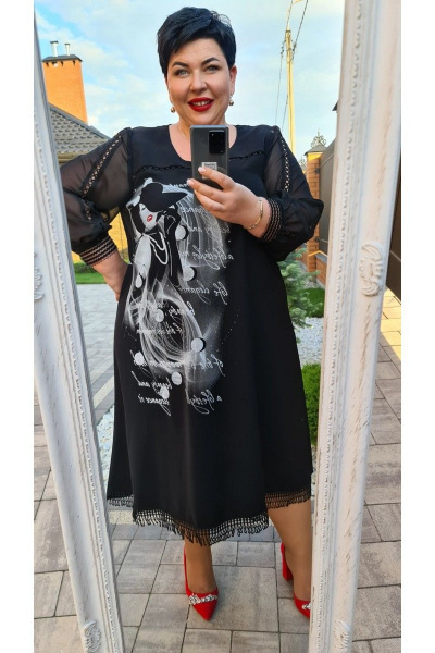 Платье Vittoria Queen 11683 черный - фото 3