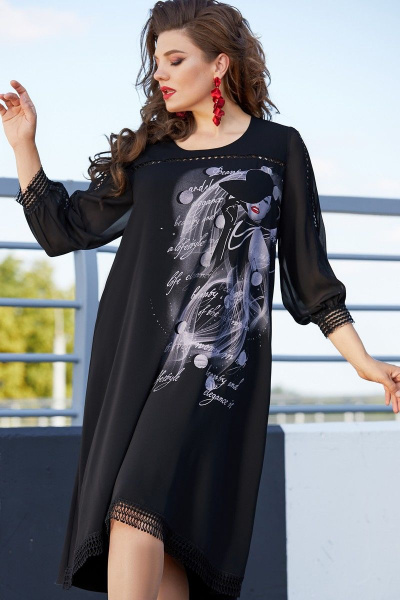 Платье Vittoria Queen 11683 черный - фото 2