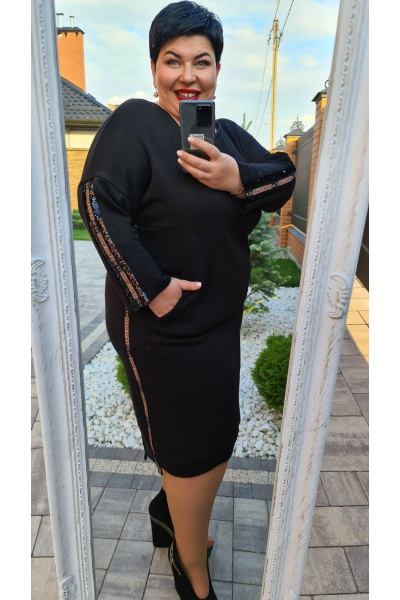Платье Vittoria Queen 11843 черный - фото 4