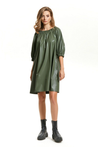 Платье TEZA 1444 хаки - фото 1