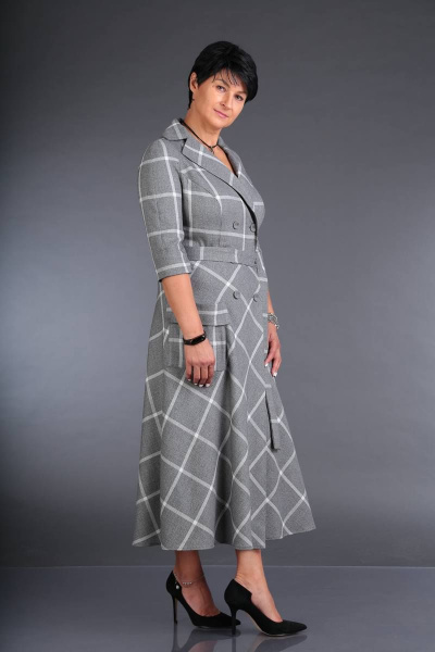 Платье ZigzagStyle 359 серый - фото 6