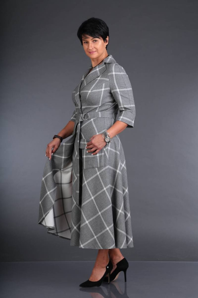 Платье ZigzagStyle 359 серый - фото 4