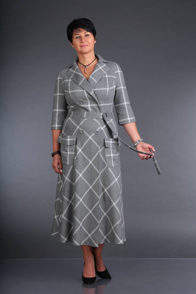 Платье ZigzagStyle 359 серый - фото 2