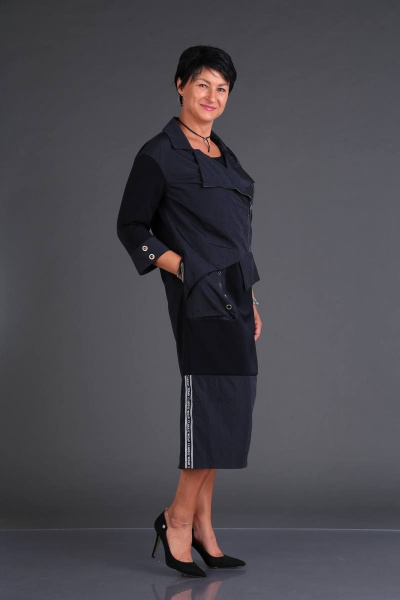 Платье ZigzagStyle 366 синий - фото 3