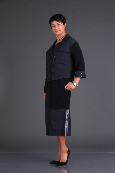 Платье ZigzagStyle 366 синий - фото 2