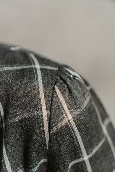 Платье Mirolia 831 серая_клетка - фото 5