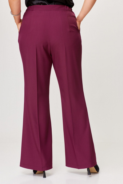 Деловой костюм из текстиля жакет и брюки ANASTASIA MAK 1205 винный - фото 13