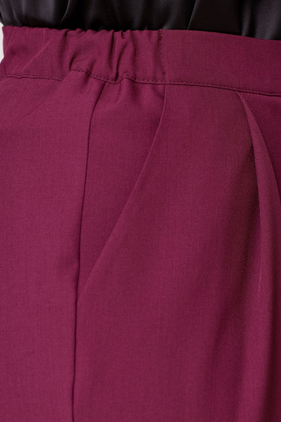 Деловой костюм из текстиля жакет и брюки ANASTASIA MAK 1205 винный - фото 11