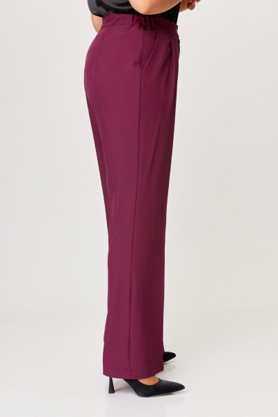 Деловой костюм из текстиля жакет и брюки ANASTASIA MAK 1205 винный - фото 10