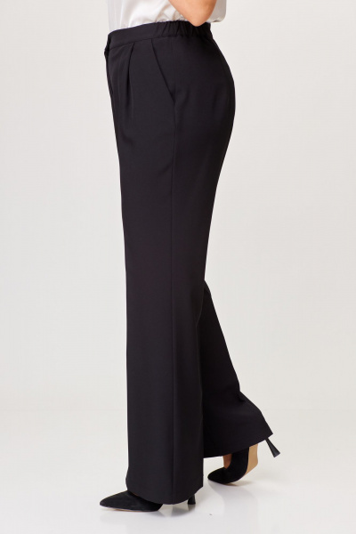 Элегантный костюм из текстиля брюки и жакет ANASTASIA MAK 1205 черный - фото 5