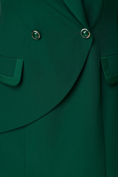 Платье из текстиля с разрезом и V-образным вырезом ANASTASIA MAK 1206 зеленый - фото 11