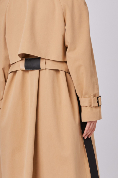 Демисезонный тренч в стиле классика с поясом Rivoli 1054.1 пшеничный - фото 3