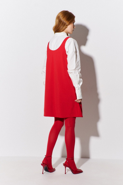 Красный сарафан прямого кроя на подкладке из текстиля FLAIM 1087.01 красный - фото 8