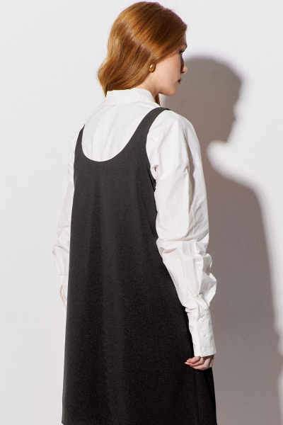 Черный сарафан прямого силуэта на подкладке из текстиля FLAIM 1087.02 черный - фото 4