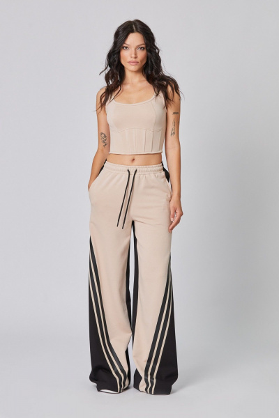 Топ из хлопка с вырезом и молнией по спинке Rivoli 3093.2 бежевый - фото 3