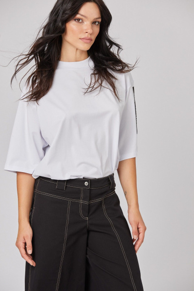 Джинсы расклешенные из текстиля с низкой посадкой Rivoli 5223 чёрный - фото 3