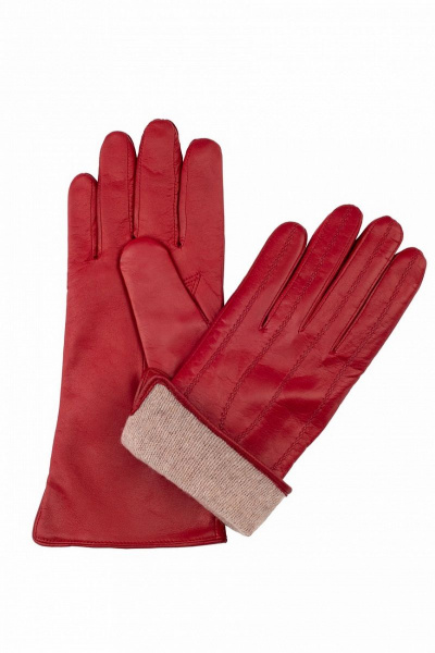 Демисезонные перчатки из кожи и шерсти для каждого дня ACCENT 355р красный - фото 1